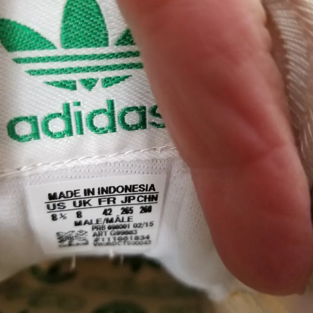 Adidas Men's Lifestyle Rod Laver White Green Size 8.5